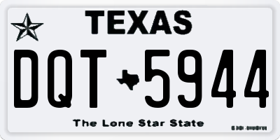 TX license plate DQT5944