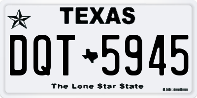 TX license plate DQT5945