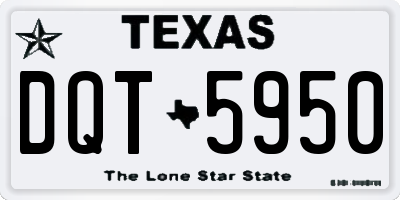 TX license plate DQT5950
