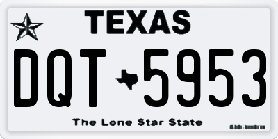 TX license plate DQT5953