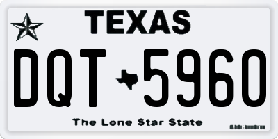 TX license plate DQT5960
