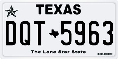 TX license plate DQT5963