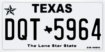 TX license plate DQT5964