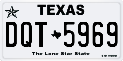 TX license plate DQT5969