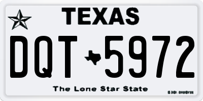 TX license plate DQT5972
