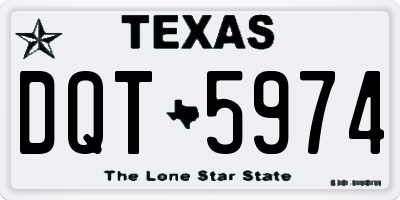 TX license plate DQT5974