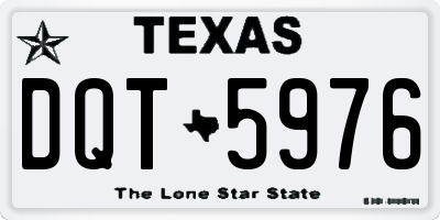 TX license plate DQT5976