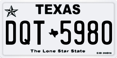 TX license plate DQT5980