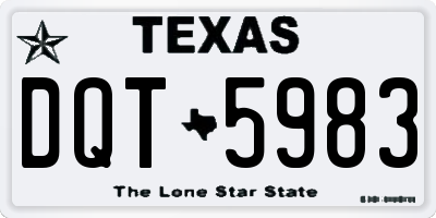 TX license plate DQT5983