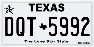 TX license plate DQT5992