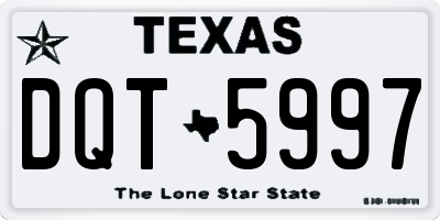 TX license plate DQT5997