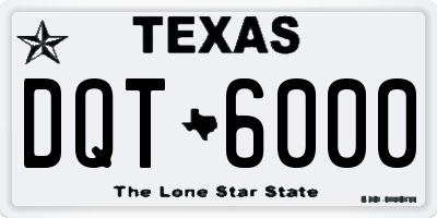 TX license plate DQT6000