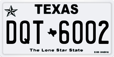 TX license plate DQT6002