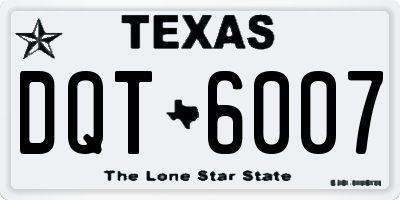 TX license plate DQT6007