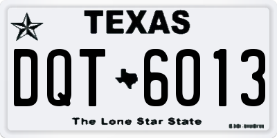 TX license plate DQT6013