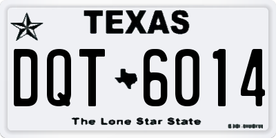 TX license plate DQT6014
