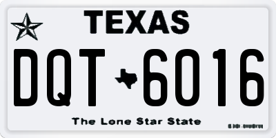 TX license plate DQT6016