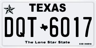 TX license plate DQT6017