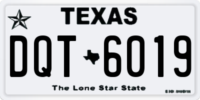 TX license plate DQT6019