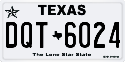 TX license plate DQT6024