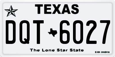 TX license plate DQT6027
