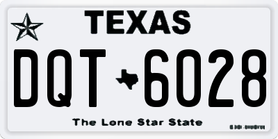 TX license plate DQT6028