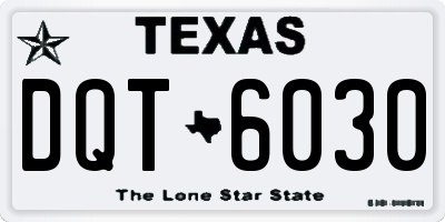 TX license plate DQT6030