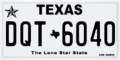 TX license plate DQT6040