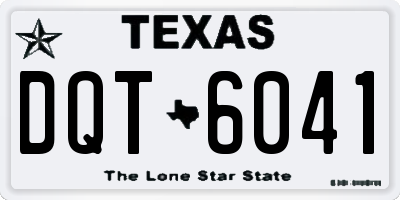 TX license plate DQT6041