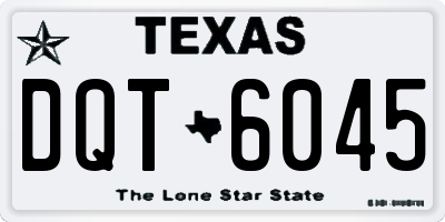 TX license plate DQT6045
