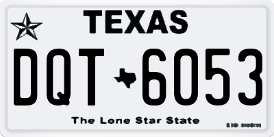TX license plate DQT6053