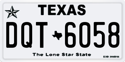 TX license plate DQT6058