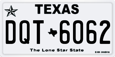 TX license plate DQT6062