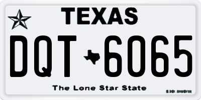 TX license plate DQT6065