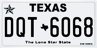 TX license plate DQT6068