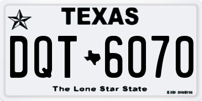 TX license plate DQT6070