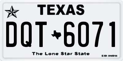 TX license plate DQT6071