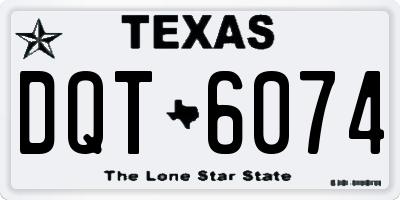 TX license plate DQT6074