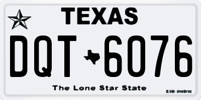 TX license plate DQT6076