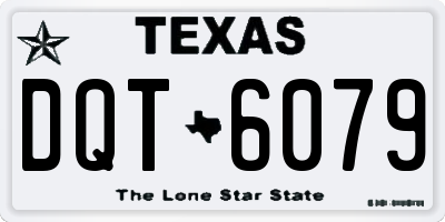 TX license plate DQT6079