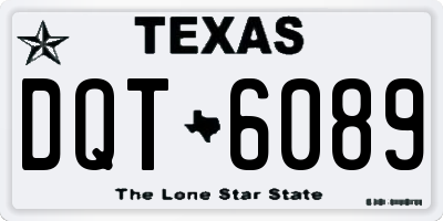 TX license plate DQT6089