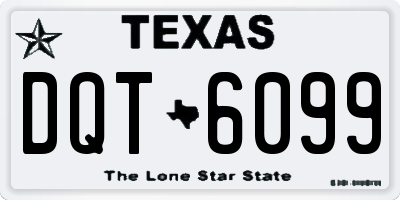 TX license plate DQT6099