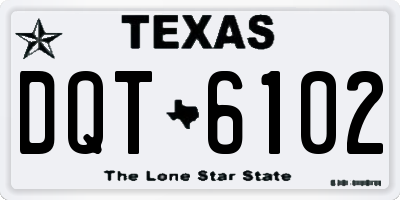 TX license plate DQT6102