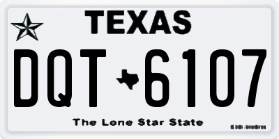 TX license plate DQT6107