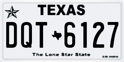 TX license plate DQT6127