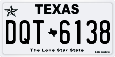 TX license plate DQT6138