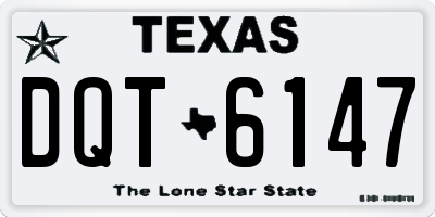 TX license plate DQT6147