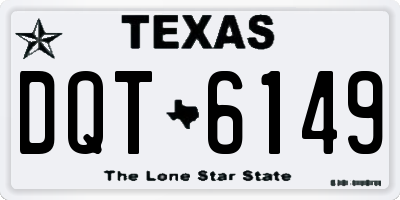 TX license plate DQT6149