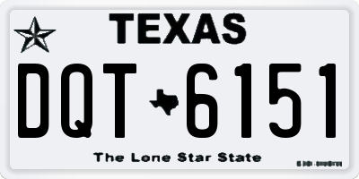 TX license plate DQT6151