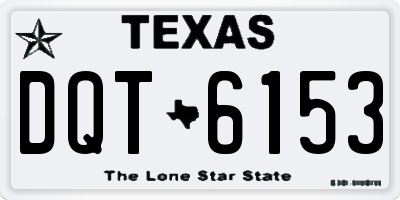 TX license plate DQT6153